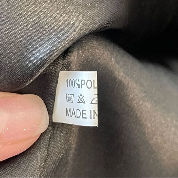 Black Fuzzy Vest with Faux Suede Fringe and Hook/Eye Closure - Med/Large - Picture 9 of 9